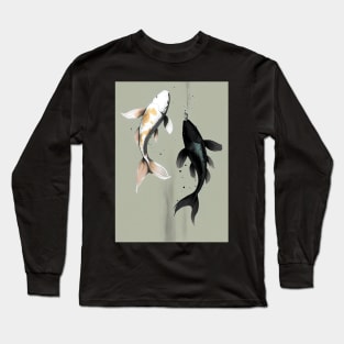 Graceful Koi: Prosperity in Ink Long Sleeve T-Shirt